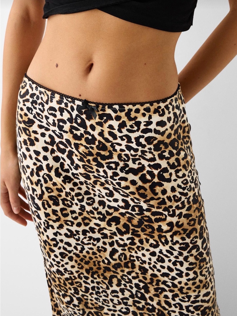 Bershka Leopard Print long skirt